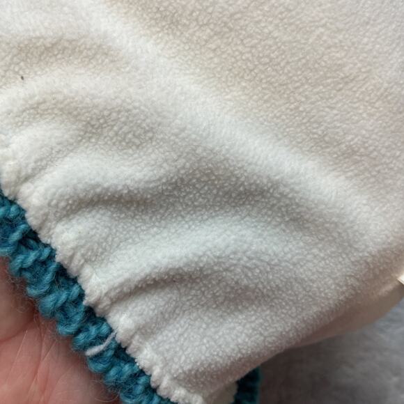 PrAna Francesca Pom Beanie Hat OS Turquoise Wool Winter Ski Snow Fleece Lined - Picture 4 of 7